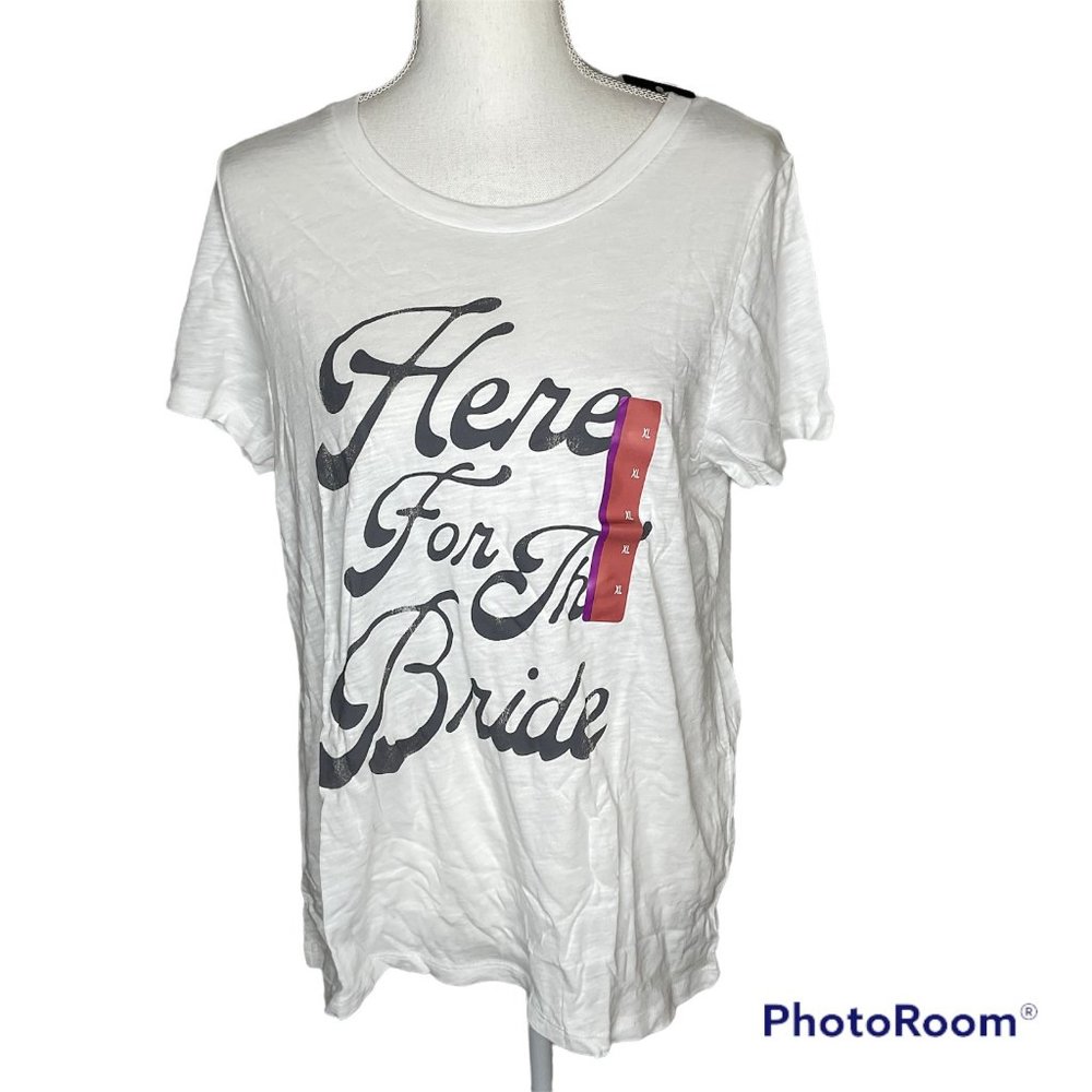 Grayson Threads Women's Short Sleeve Graphic T-Shirt Here For The Bride XL